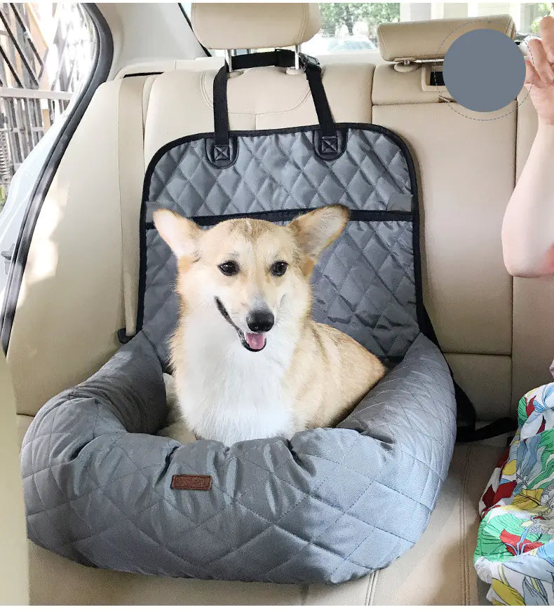 2-in-1 Folding Dog Carrier and Car Seat Pad